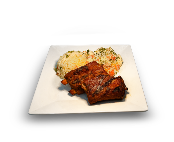 Costillas de cerdo o adobadas