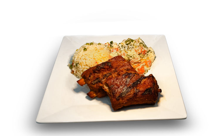 Costillas de cerdo o adobadas